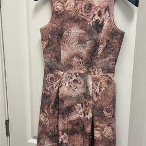 Badgley Mischka Floral Kids Dress in Pink and Brown